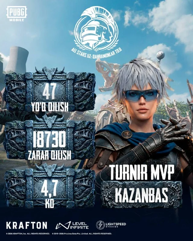 Иллюстрация к статье «👑 Решающие матчи PUBG MOBILE ALL STARS: Qahramonlar Toji начинаются! 🏆 ⭕️ Мы уже в эфире Заходите на стрим и болейте за свои любимые команды! 🔥 — 👑 PUBG MOBILE ALL STARS: Qahramonlar Toji turnirining »