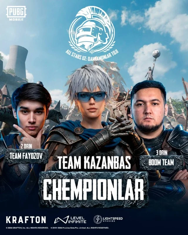 👑 Решающие матчи PUBG MOBILE ALL STARS: Qahramonlar Toji начинаются! 🏆 ⭕️ Мы уже в эфире Заходите на стрим и болейте за свои любимые команды! 🔥 — 👑 PUBG MOBILE ALL STARS: Qahramonlar Toji turnirining 