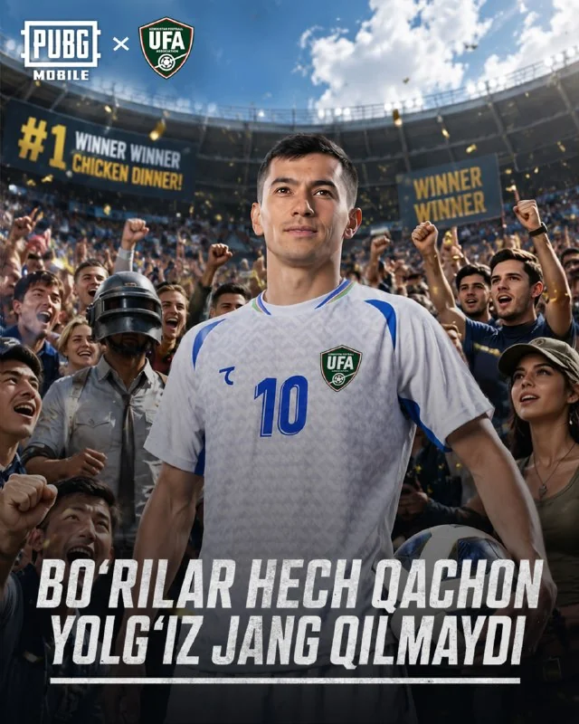 🇺🇿⚽️🎮 Har bir o‘yinda butun xalqimizning quvvati va ishonchini his qilamiz. Muxlislarimizning samimiy ishtiyoqi har bir uchrashuvda bizga kuch bag‘ishlaydi.