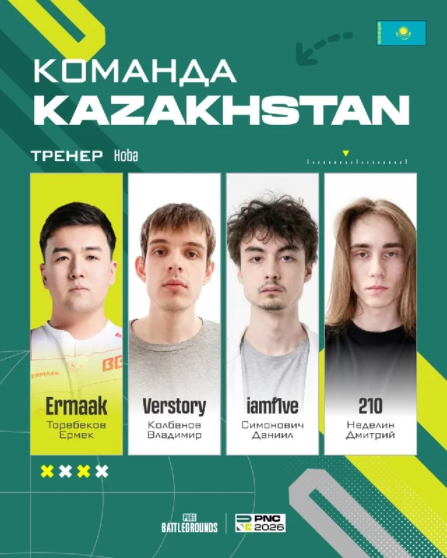 Игроки! Представляем вам команду от Казахстана, которая выступит на PNC 2026!